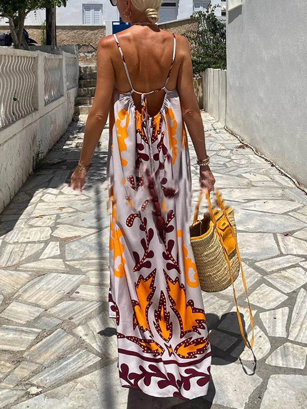 Loose Ethnic Printed Cami Maxi Dress Olympus London