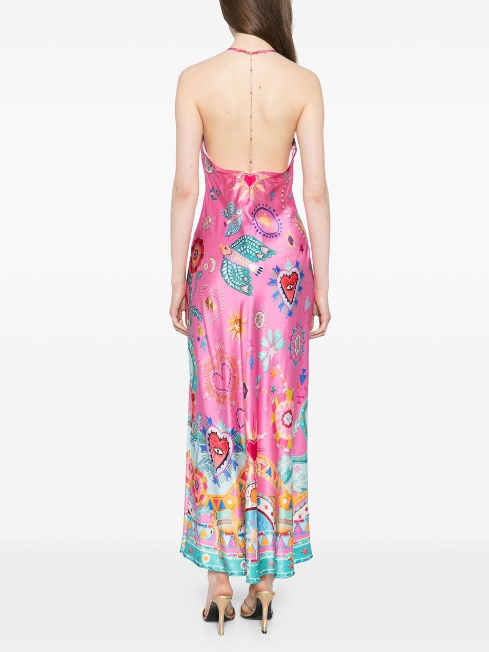 Chain Detail Slip Midi Dress Olympus London