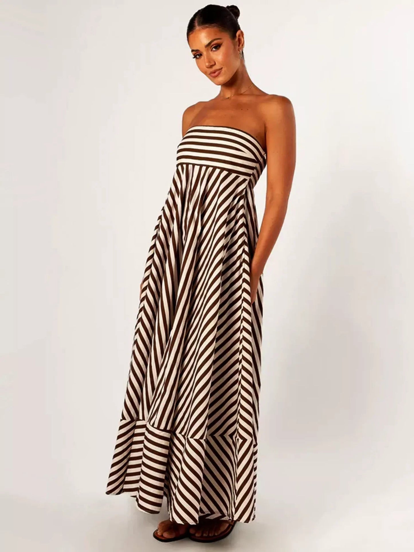 Nocturnal Charm Ruched Maxi Dress Olympus London