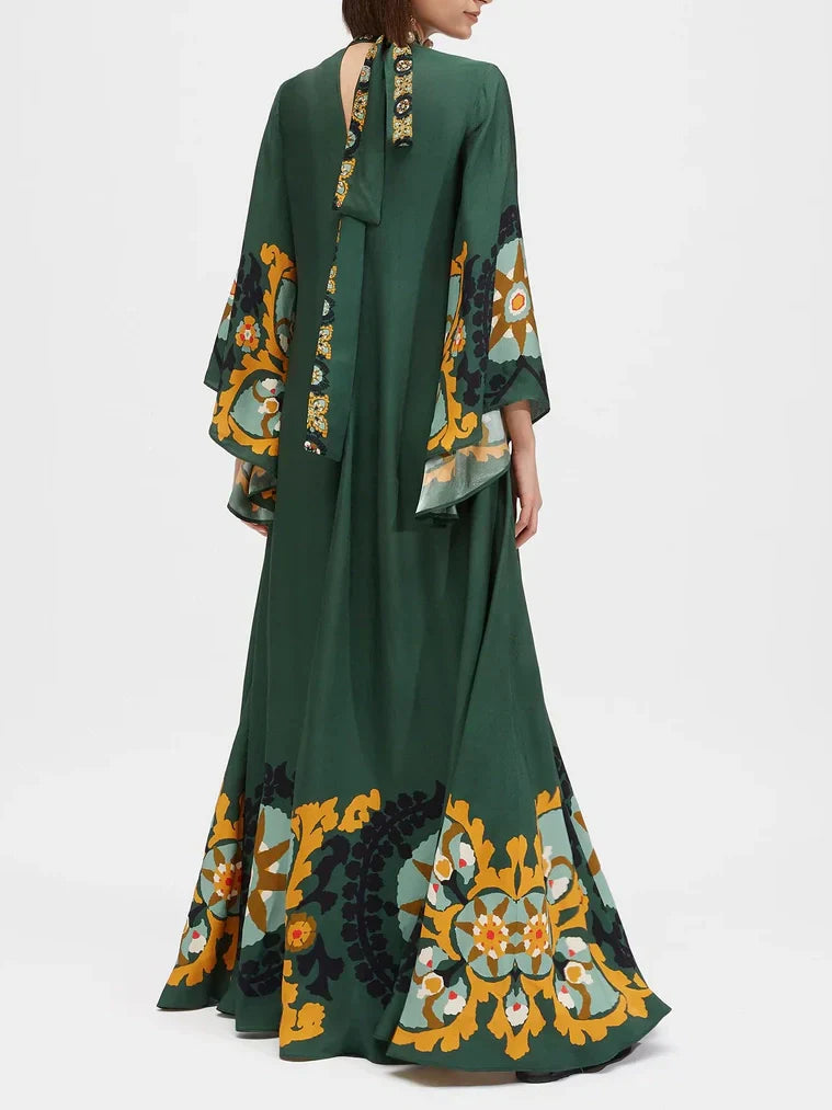 Multicolor Relaxed Printed Maxi Dress Olympus London