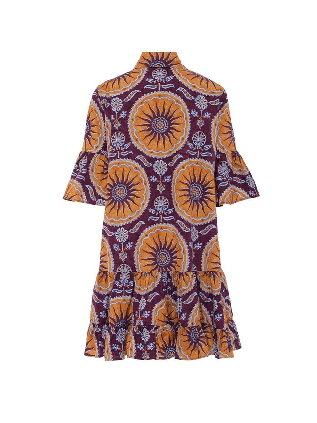 Dropped Waist Tiered Mini Dress Olympus London