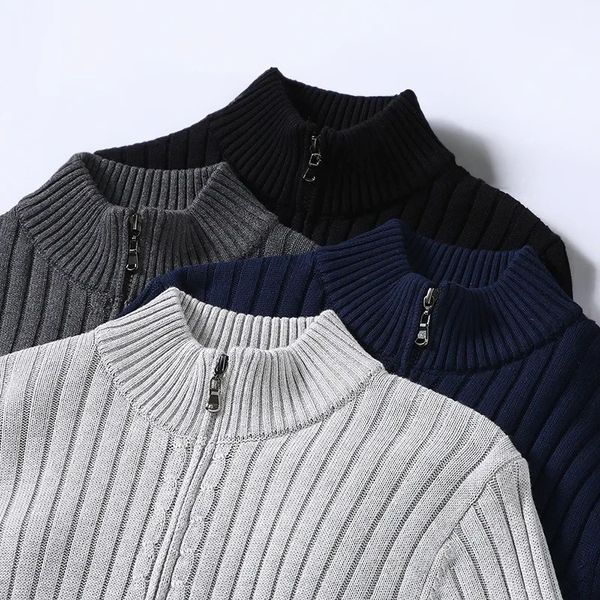 RAVELLO RIBBED ZIP CARDIGAN Olympus London
