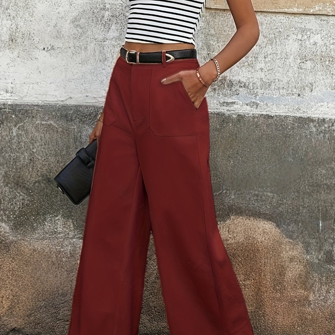 Mara High-Waisted Relaxed Trousers Olympus London