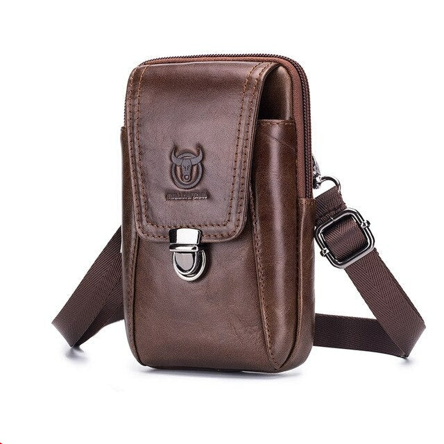Leather Mini Shoulder Bag Belt Clip Holster Cell Phone Pouch