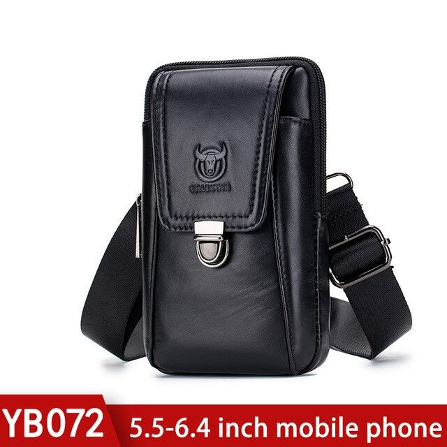 Leather Mini Shoulder Bag Belt Clip Holster Cell Phone Pouch