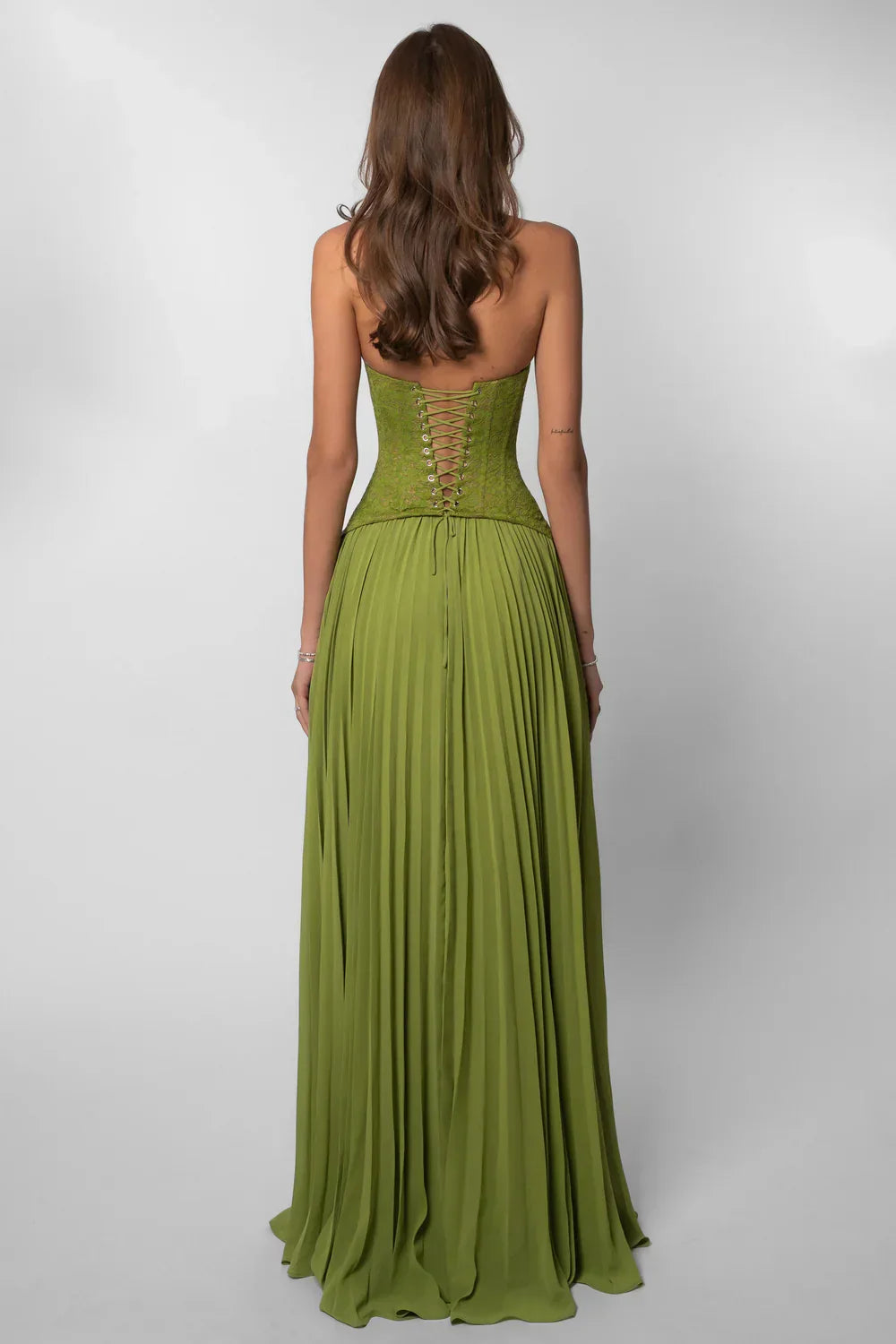 Bella | Women’s Pleated Corset Maxi Wedding Guest Dress 5