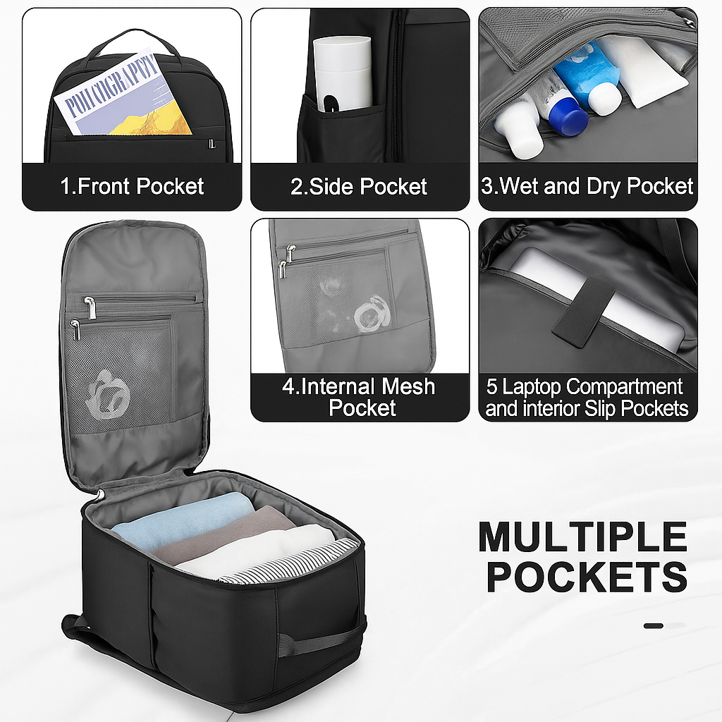Unisex Airline Approved bag 45x36x20 & 40x20x25 for Ryanair & Easyjet