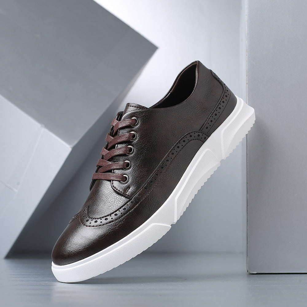 Harrington Collection | Mens Leather Trainers with Brogue Detailing | Comfortable Footwear for Effortless Style 8