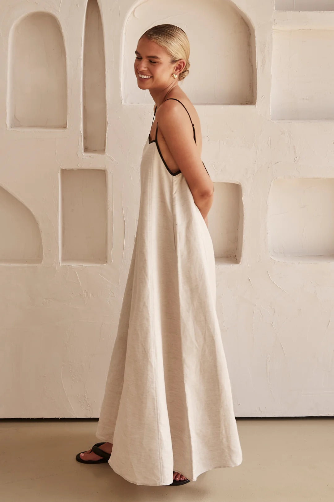 Jessica | Women's Spaghetti Strap Maxi Wedding Guest Dress 7