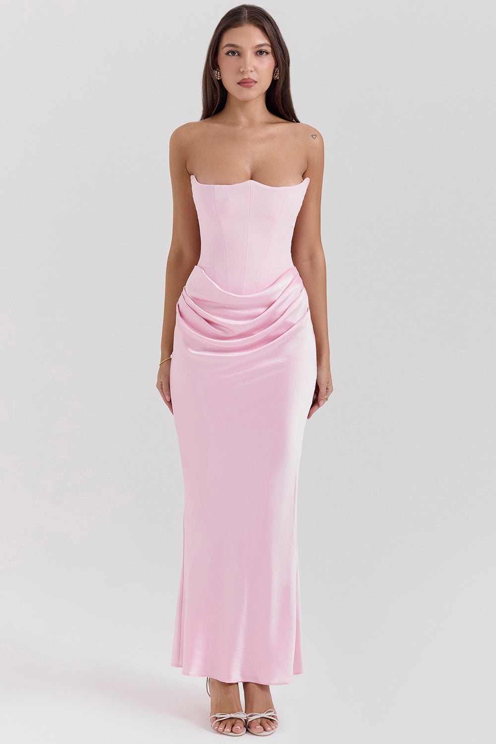 Joanna | Women Wedding Guest Strapless Maxi Dress 10