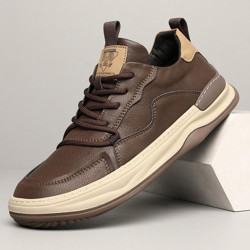 Stylish Green Leather Trainers | Comfortable Lace-Up Shoes with Cushioned Insole | Versatile Footwear for Everyday Comfort 28
