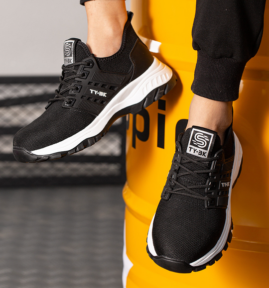 Oliver | Men's Black Leather Trainers with Ergonomic Design for Comfort and Safety | Everyday Use 8