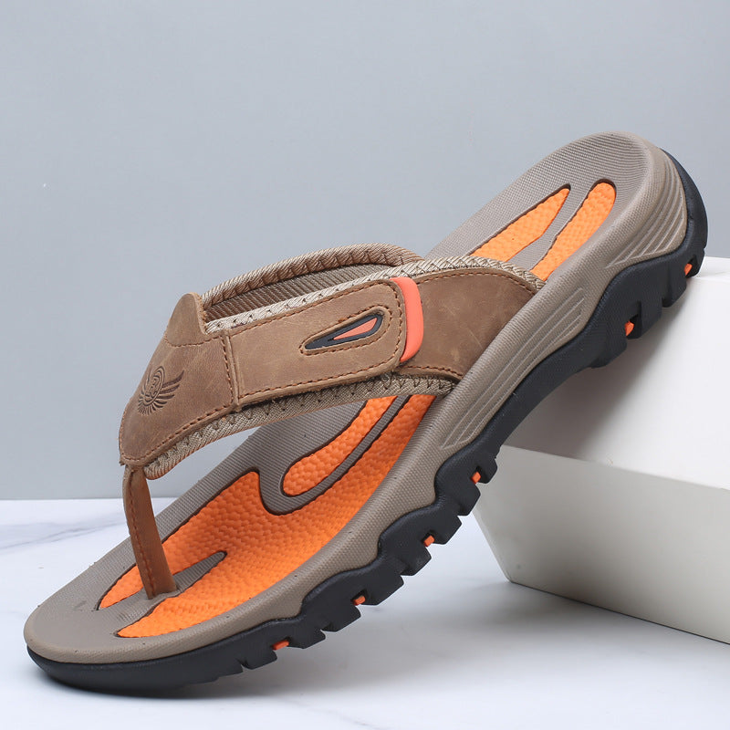 Oliver | Men’s Brown Leather Sandals Casual Ergonomic Everyday 6