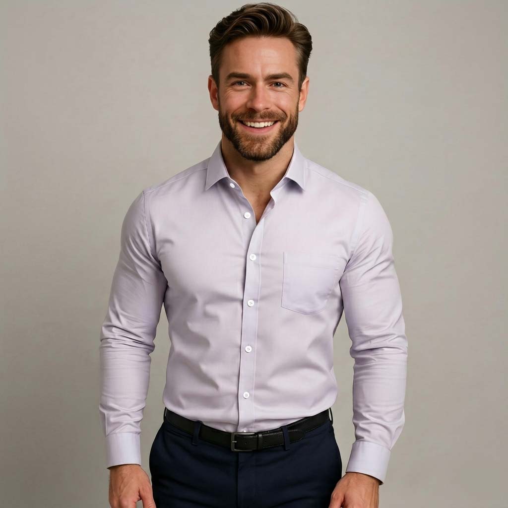 Oliver | Men’s White Cotton Dress Shirt | Button Down | Wrinkle-Free | Office Wear 12