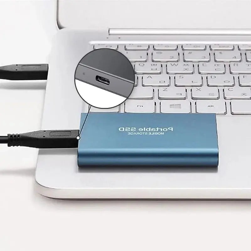 Portable 2 TB external SSD - Ultra Fast SSD external hard drive with USB 3.1 for safe data storage BULLCAPTAIN