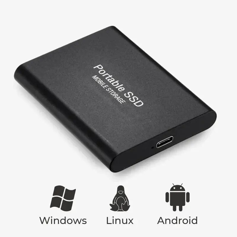 Portable 2 TB external SSD - Ultra Fast SSD external hard drive with USB 3.1 for safe data storage BULLCAPTAIN