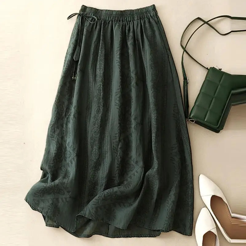 MARGAUX FLORAL MIDI SKIRT Olympus London