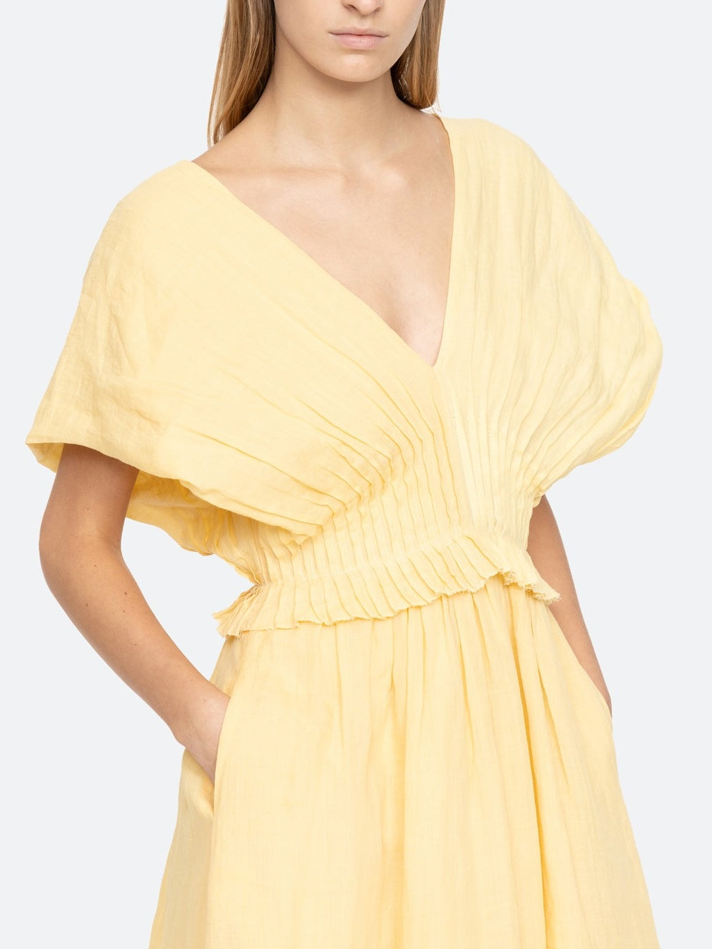 Oversized Sleeves Midi Dress Olympus London