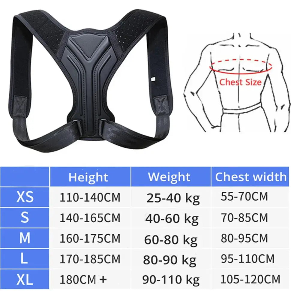 Posture Corrector Brace for Men & Women – Breathable Triple-Layer Support