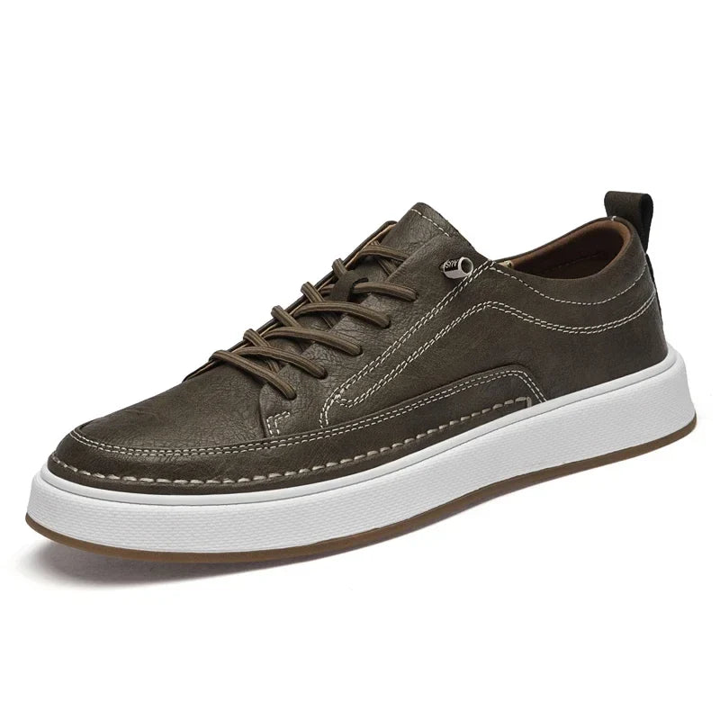 Duncan Genuine Men Leather Sneakers