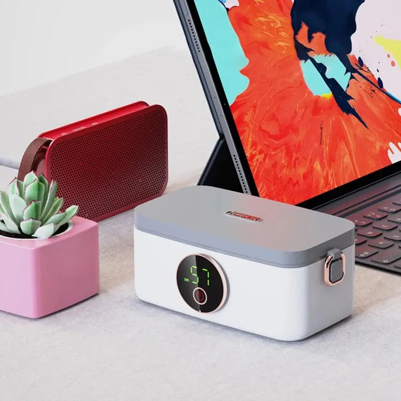 HeatMate Pro Wireless Heated Lunchbox – Rechargeable & Portable Food Warmer for Hot Meals On the Go BULLCAPTAIN