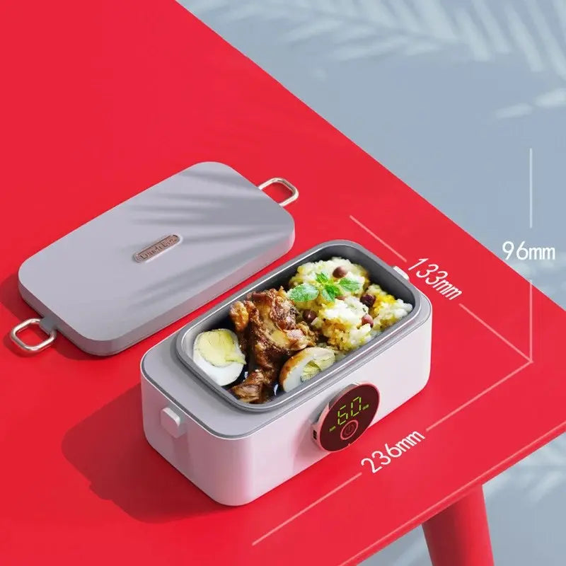 HeatMate Pro Wireless Heated Lunchbox – Rechargeable & Portable Food Warmer for Hot Meals On the Go BULLCAPTAIN
