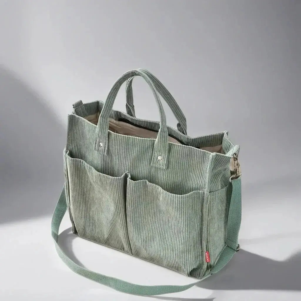 CordoTote – Classic Corduroy Shoulder Bag for Everyday Use BULLCAPTAIN