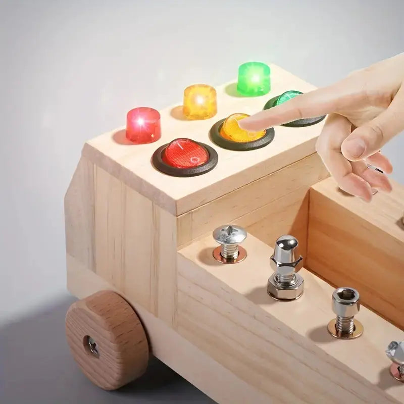 Montessori Busy Board – Interdraft Wooden Learning Toy for Fine Motor Skills & Cognitive Development (Ages 3–12) BULLCAPTAIN