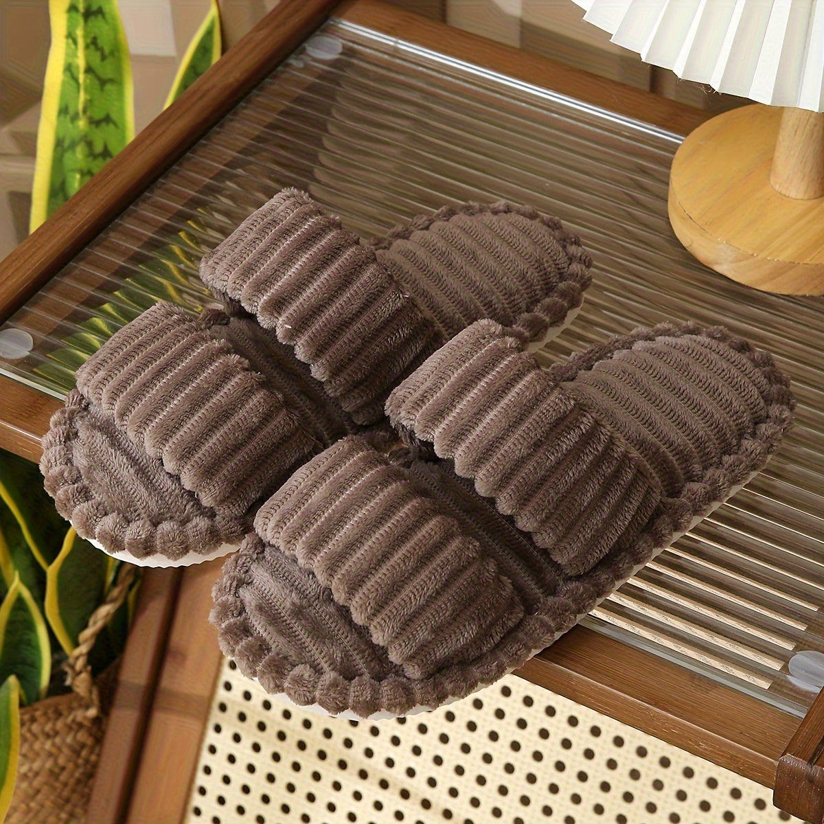 Mila Plush Soft Slippers Olympus London