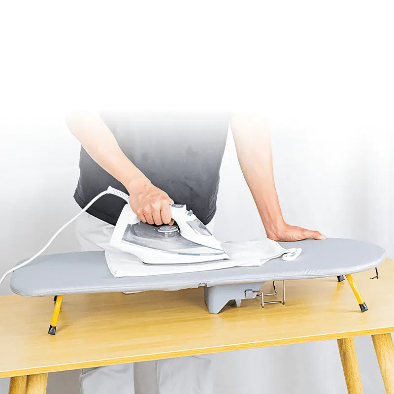 Givera Foldable Ironing Board – Compact Space-Saving Design with Non-Slip Legs and Steam-Absorbent Cover BULLCAPTAIN