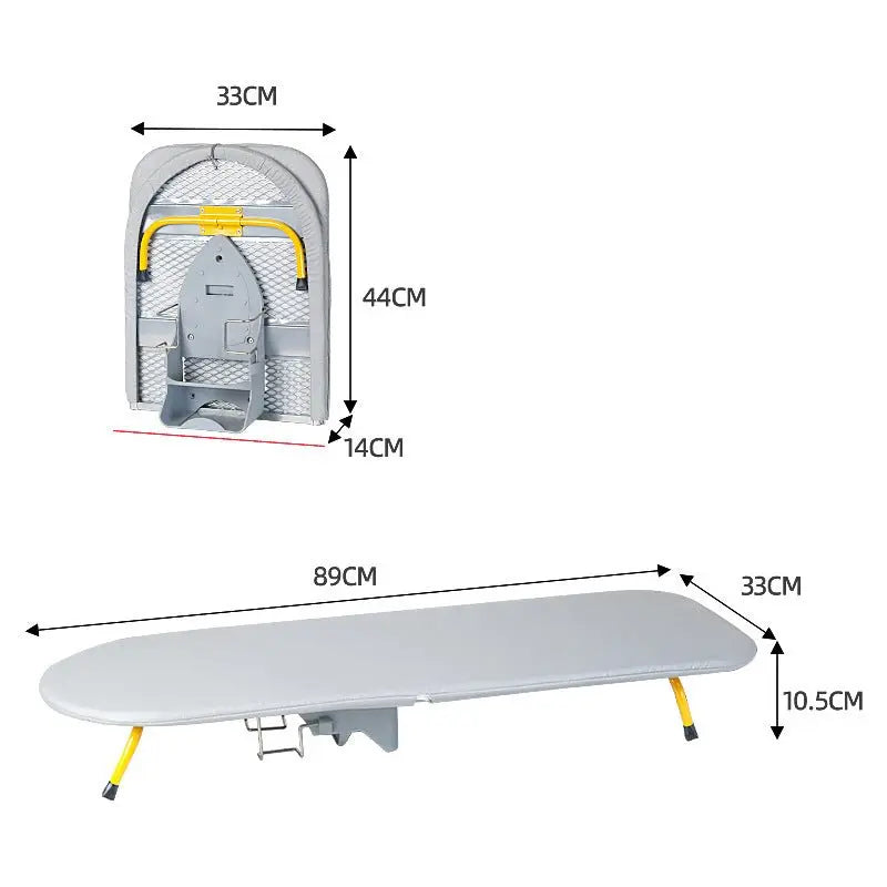 Givera Foldable Ironing Board – Compact Space-Saving Design with Non-Slip Legs and Steam-Absorbent Cover BULLCAPTAIN