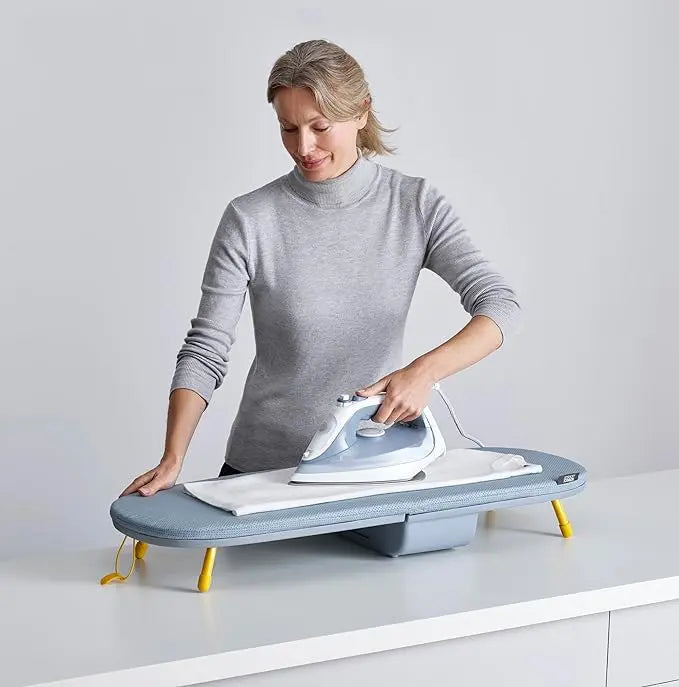 Givera Foldable Ironing Board – Compact Space-Saving Design with Non-Slip Legs and Steam-Absorbent Cover BULLCAPTAIN