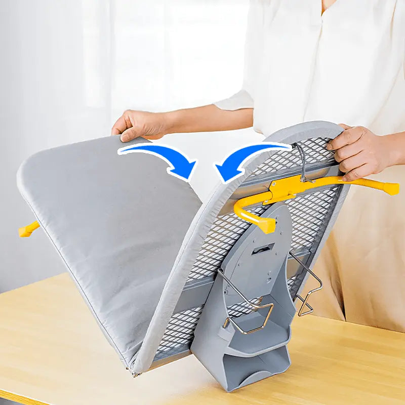 Givera Foldable Ironing Board – Compact Space-Saving Design with Non-Slip Legs and Steam-Absorbent Cover BULLCAPTAIN