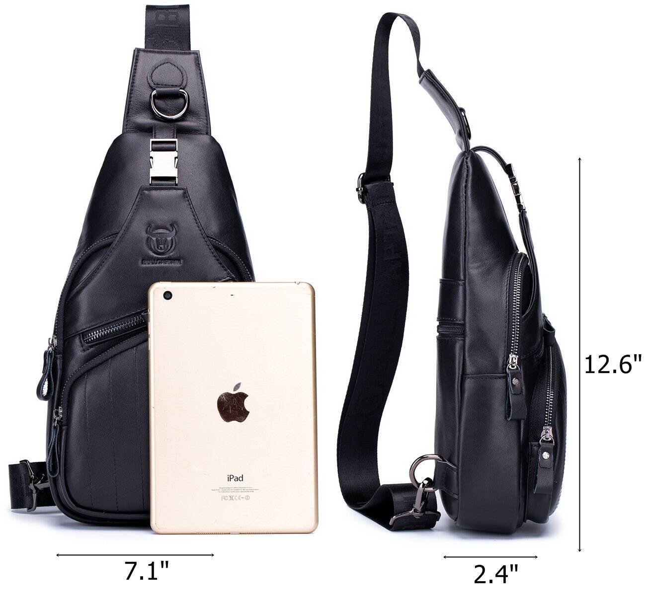 Men Shoulder Bag Sling Backpack Leather Casual Crossbody Bag