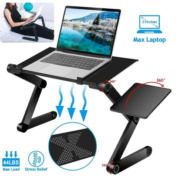 360 Ergonomic Laptop Stand For Desk With Detachable Mouse Plate BULLCAPTAIN
