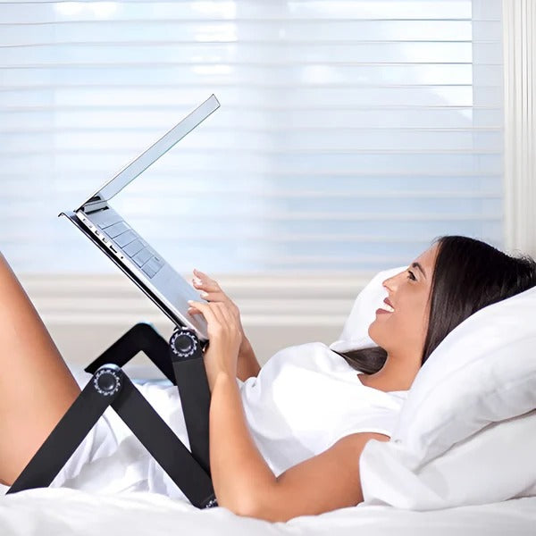 360 Ergonomic Laptop Stand For Desk With Detachable Mouse Plate BULLCAPTAIN