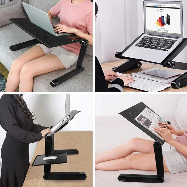360 Ergonomic Laptop Stand For Desk With Detachable Mouse Plate BULLCAPTAIN