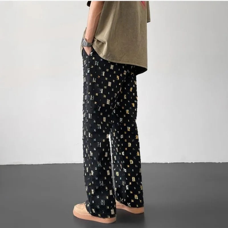 MOSAIC - STRAIGHT FIT PANTS Olympus London