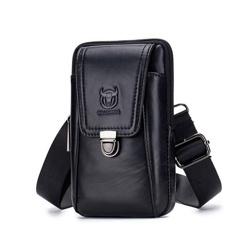 Leather Mini Shoulder Bag Belt Clip Holster Cell Phone Pouch