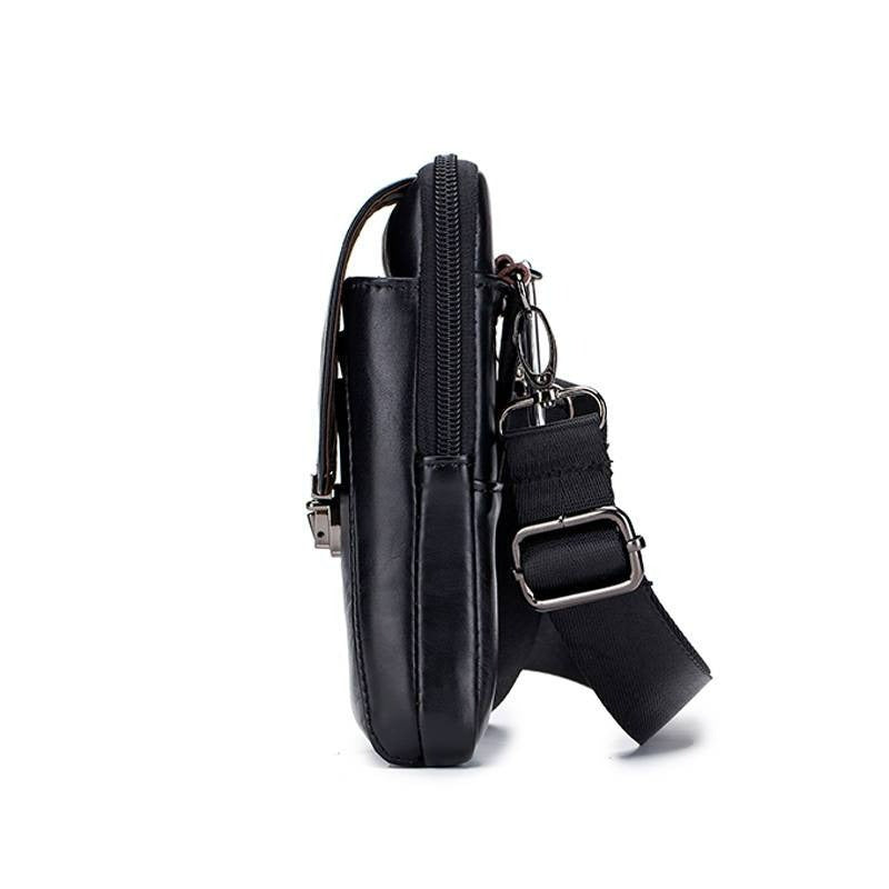 Leather Mini Shoulder Bag Belt Clip Holster Cell Phone Pouch