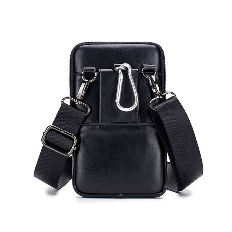 Leather Mini Shoulder Bag Belt Clip Holster Cell Phone Pouch