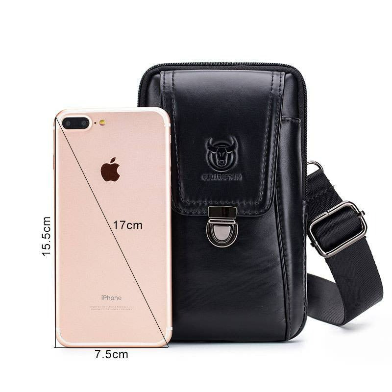 Leather Mini Shoulder Bag Belt Clip Holster Cell Phone Pouch
