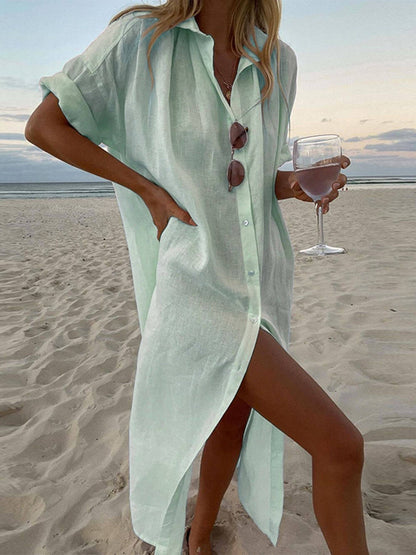 Concept Simple Maxi Shirt Dress Olympus London