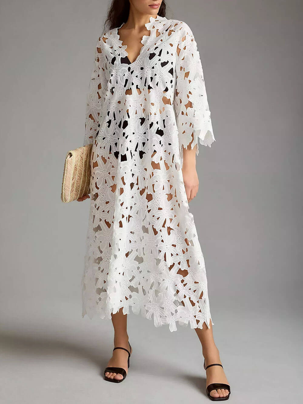 Cover Up Lace Beach Midi Dress Olympus London