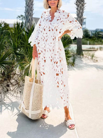 Cover Up Lace Beach Midi Dress Olympus London