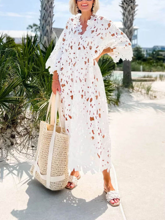 Cover Up Lace Beach Midi Dress Olympus London