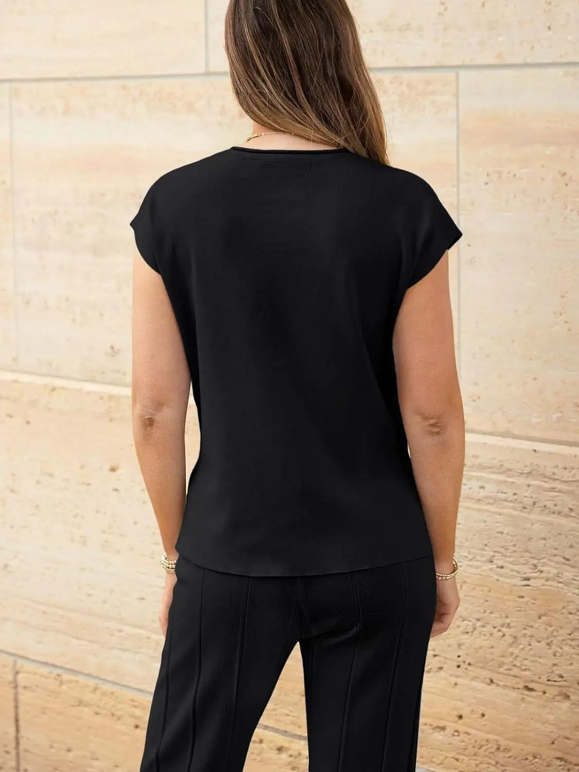 Alvira Women's Two-Piece Set – Relaxed Top & Wide-Leg Trousers