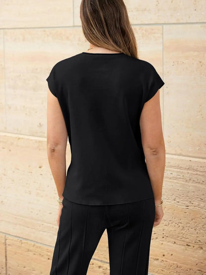 Alvira Women's Two-Piece Set – Relaxed Top & Wide-Leg Trousers