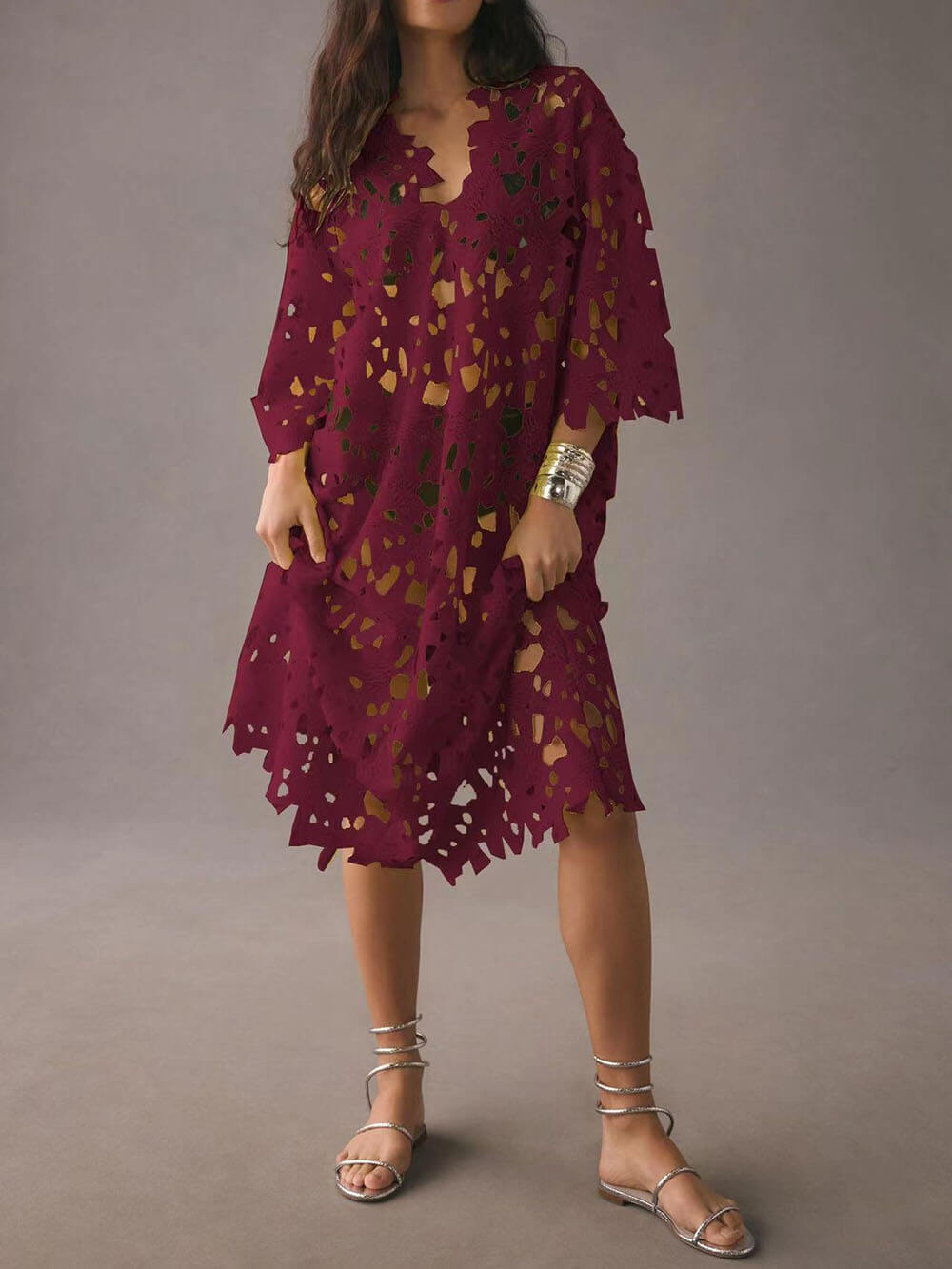 Cover Up Lace Beach Midi Dress Olympus London