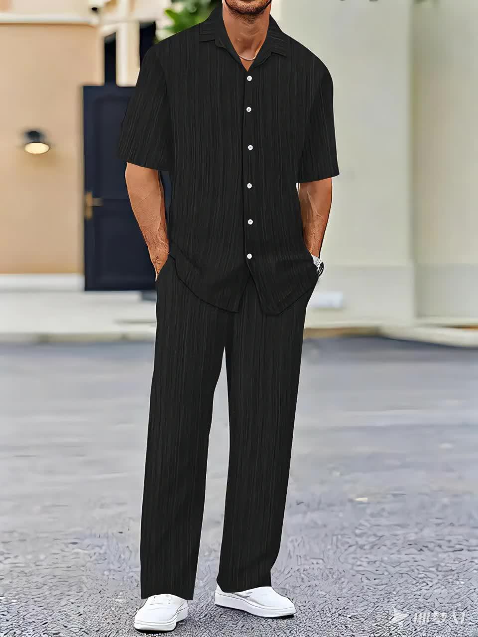 Elias Striped Two-Piece Summer Set Olympus London